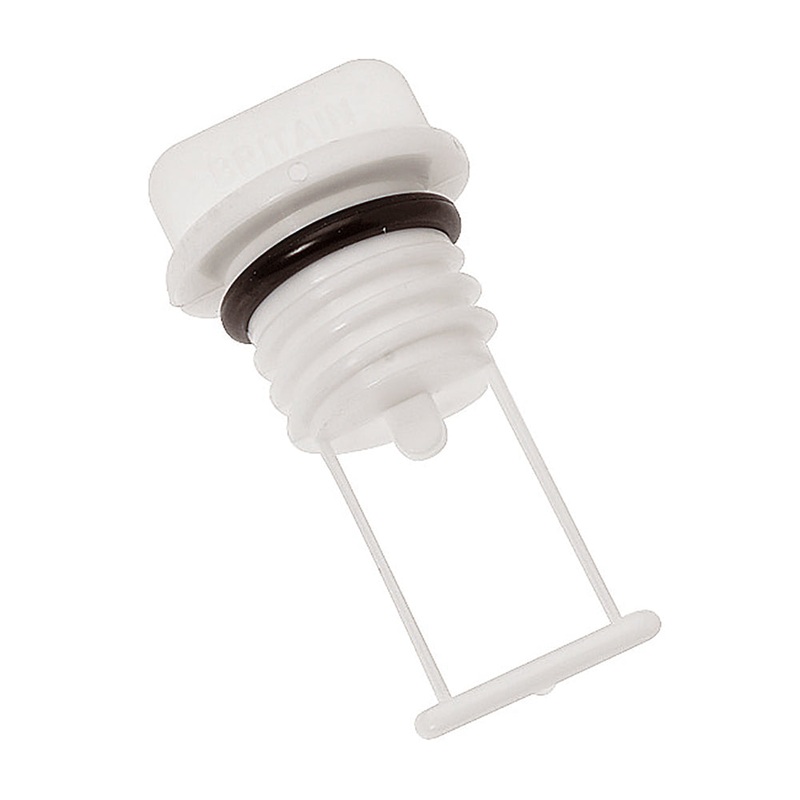 Barton Marine Drain Plug – 15mm (.60″) Bore – White [42 359]