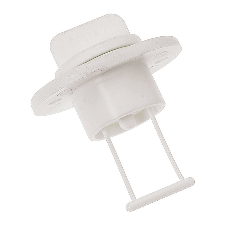 Barton Marine Drain Plug and Socket – 15mm (.60″) Bore – White [42 358]