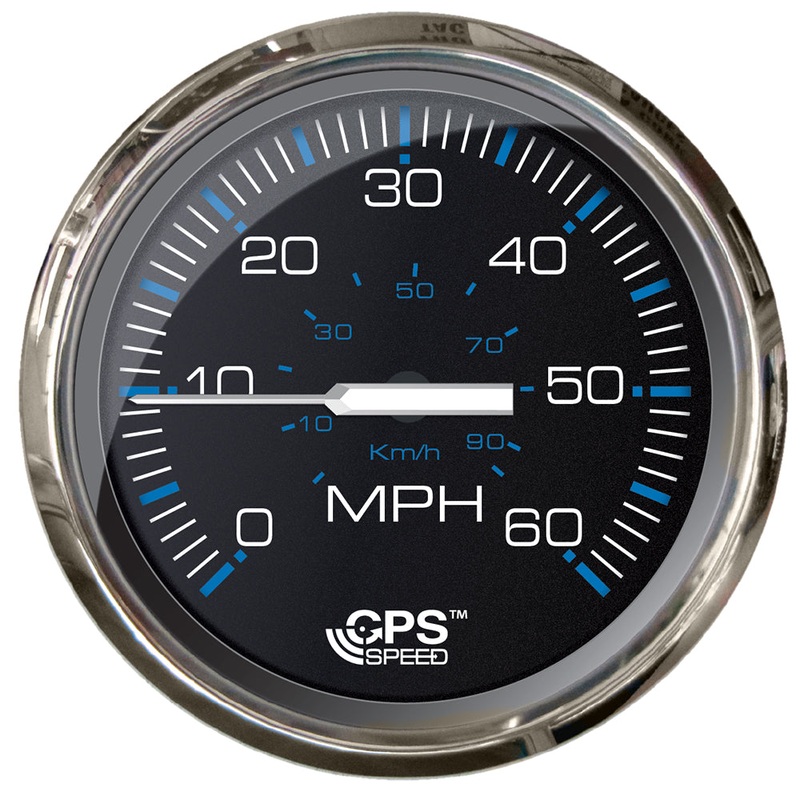 Faria Chesepeake Black 4″ Studded Speedometer – 60MPH (GPS) [33749]