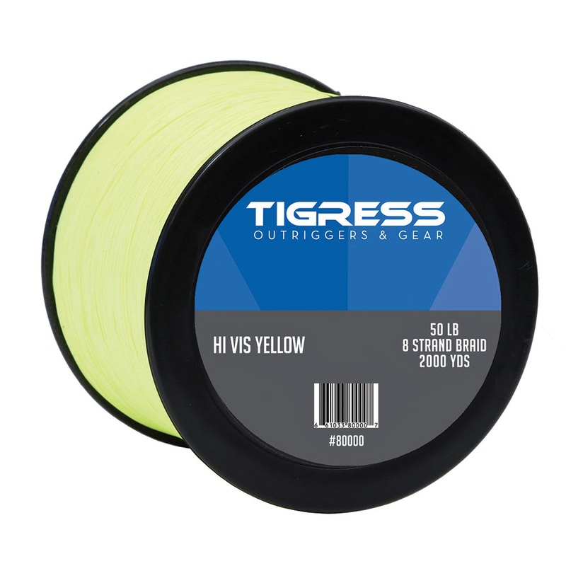Tigress High- Visibility 50lb Kite Braid – Yellow [80000]