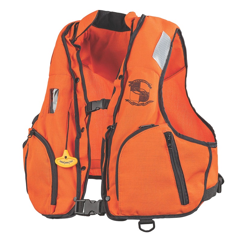 Stearns Manual Inflatable Vest w/Nomex Fabric – Orange/Black – S/M [3000002922]