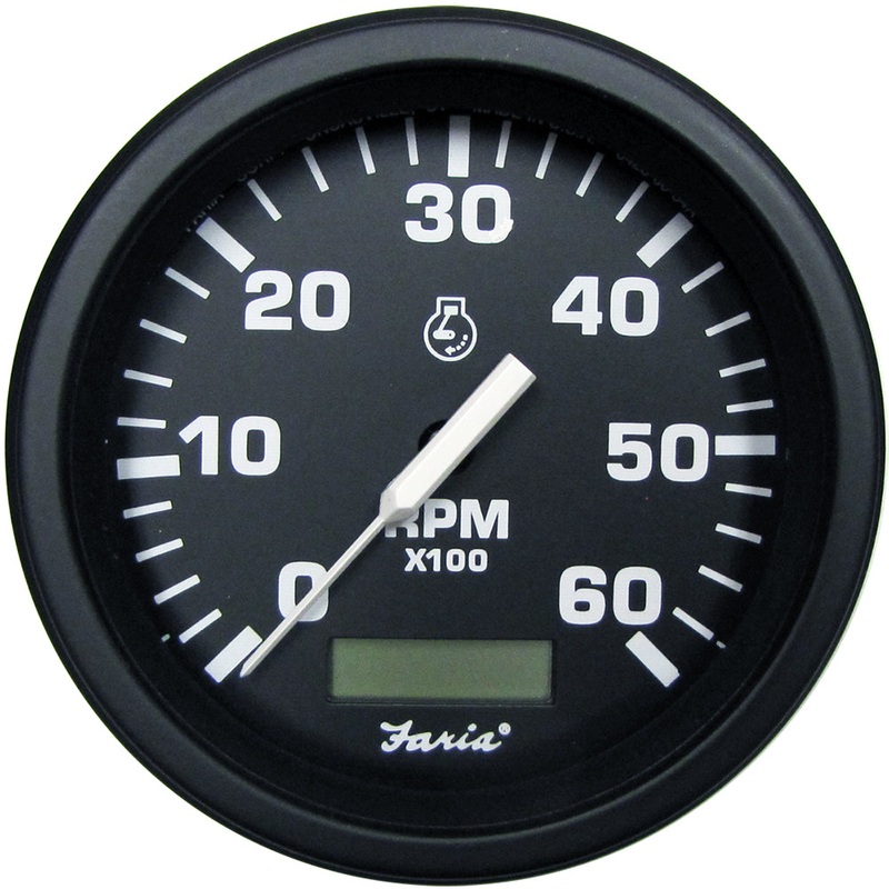 Faria 4″ HD Tachometer w/Hourmeter (6000 RPM) – Gas – Black [43004]