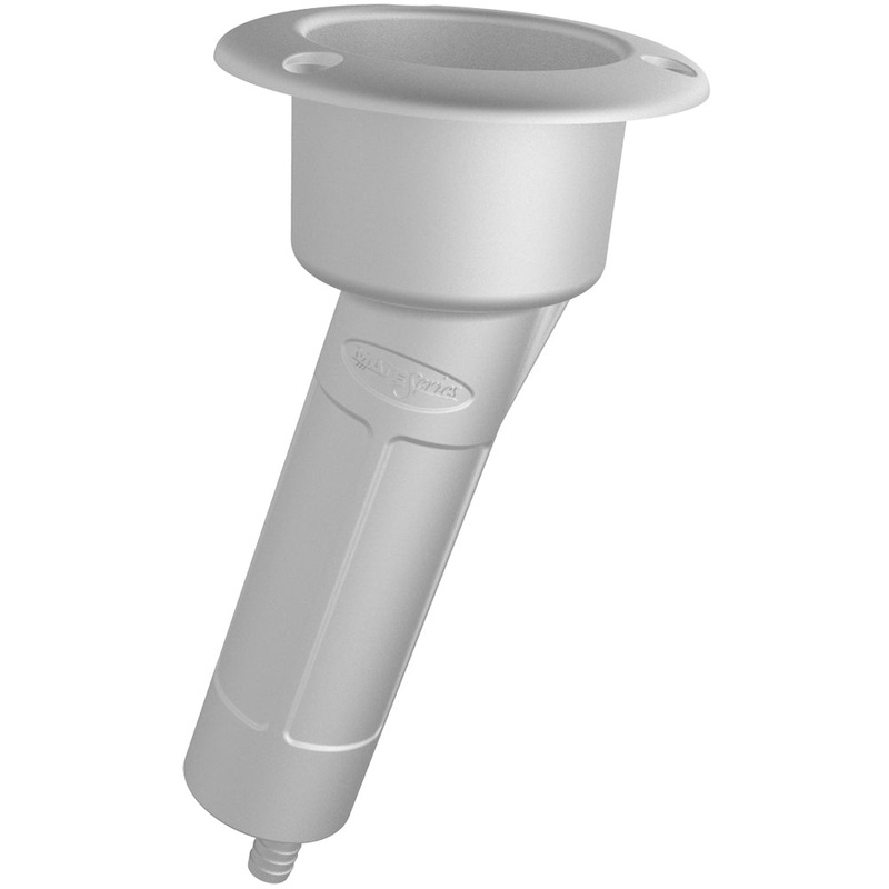 Mate Series Plastic 15 Rod  Cup Holder – Drain – Round Top – White [P1015DW]