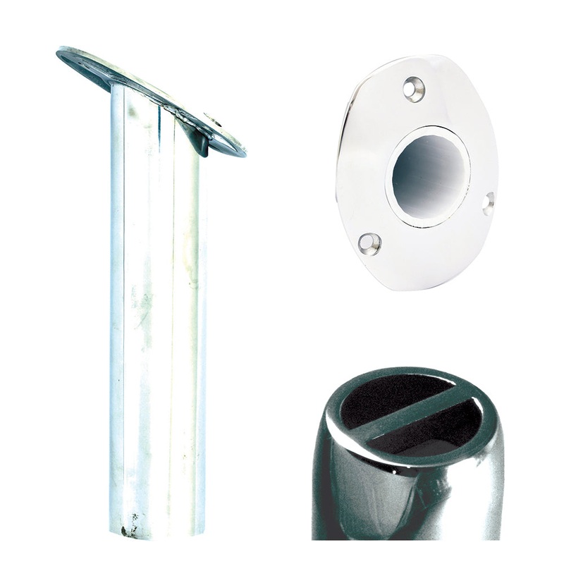 Tigress Oval Head SS Gunnel Mount Rod Holder – 30 – 9″ – 4-Pack [88525-KIT]