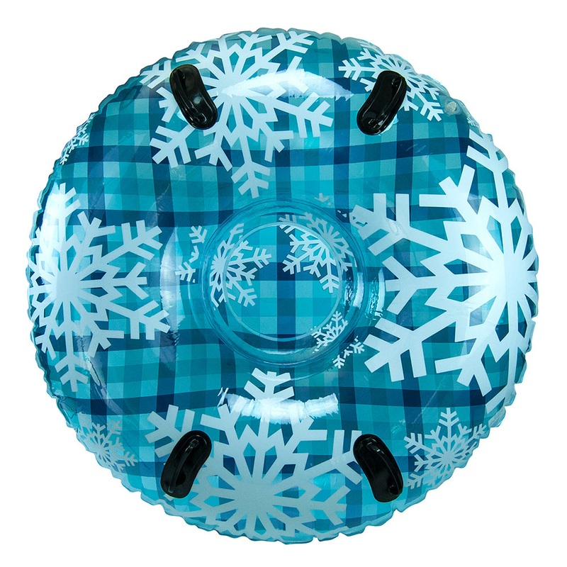 Aqua Leisure 43″ Pipeline Sno Clear Top Racer Sno-Tube – Cool Blue Plaid [PST13365S2]