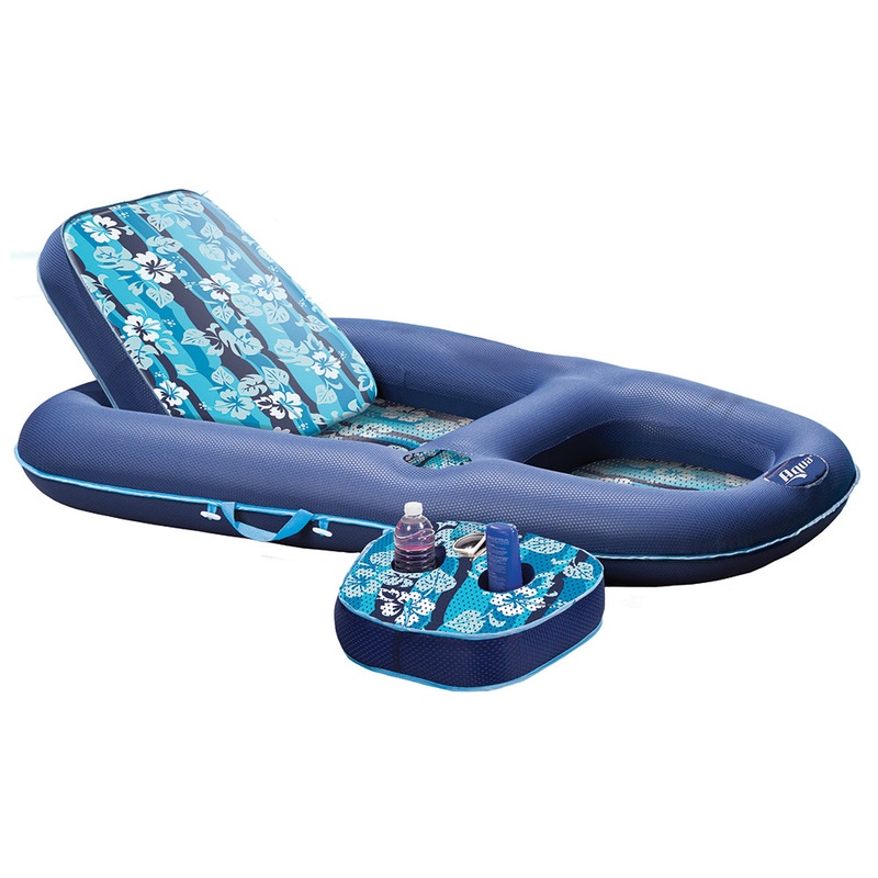 Aqua Leisure Ultimate 2-in-1 Lounge  Caddy – Hibiscus Flip [AQL4046HB2B]