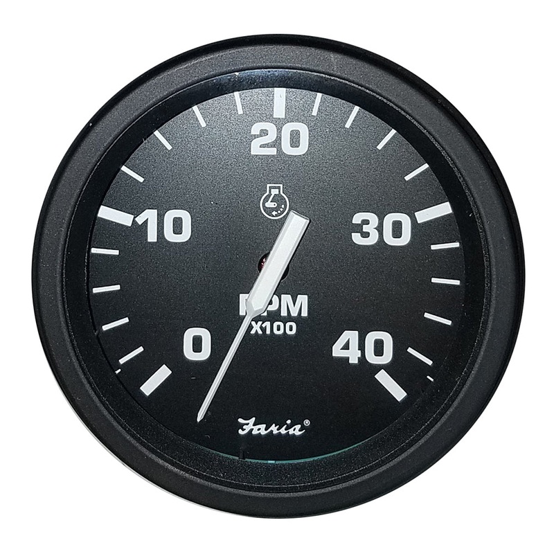 Faria 4″ Heavy-Duty Tachometer (4000 RPM) Diesel (Mag P/U) – Black *Bulk Case of 12* [TD9682B]