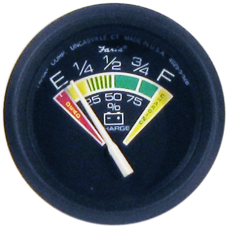 Faria Euro Black 2″ Battery Condition Indicator (E to F) [12823]