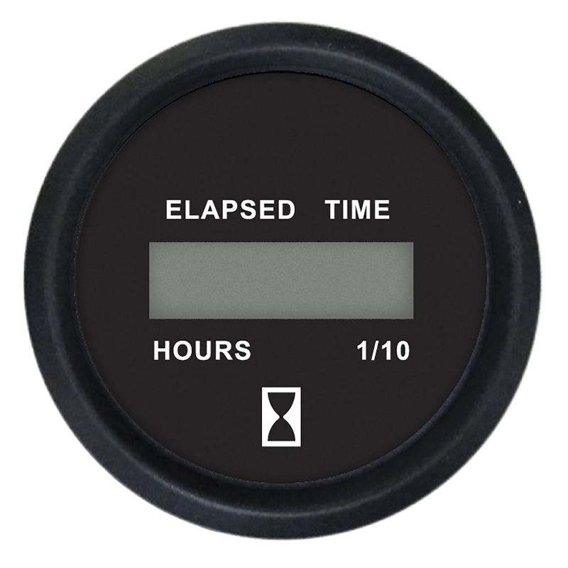 Faria Euro Black 2″ Digital Hourmeter Gauge [12835]