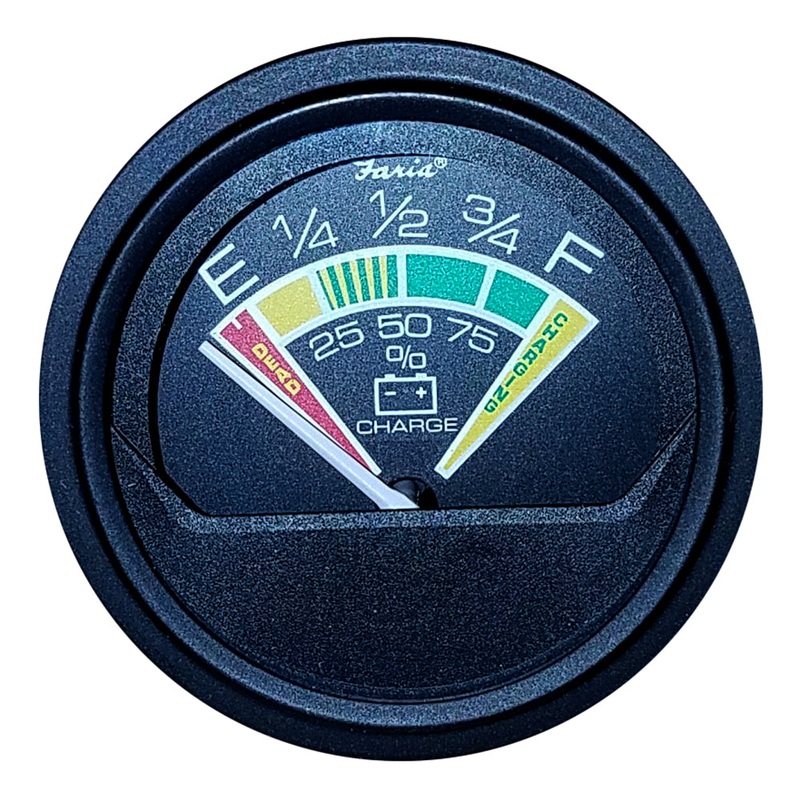 Faria Heavy Duty 2″ Battery Condition Indicator – 12VDC – Black [23009]