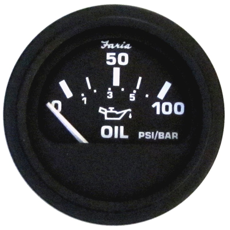 Faria Heavy-Duty 2″ Oil Pressure Gauge (80 PSI) – Black *Bulk Case of 24* [GP0801B]