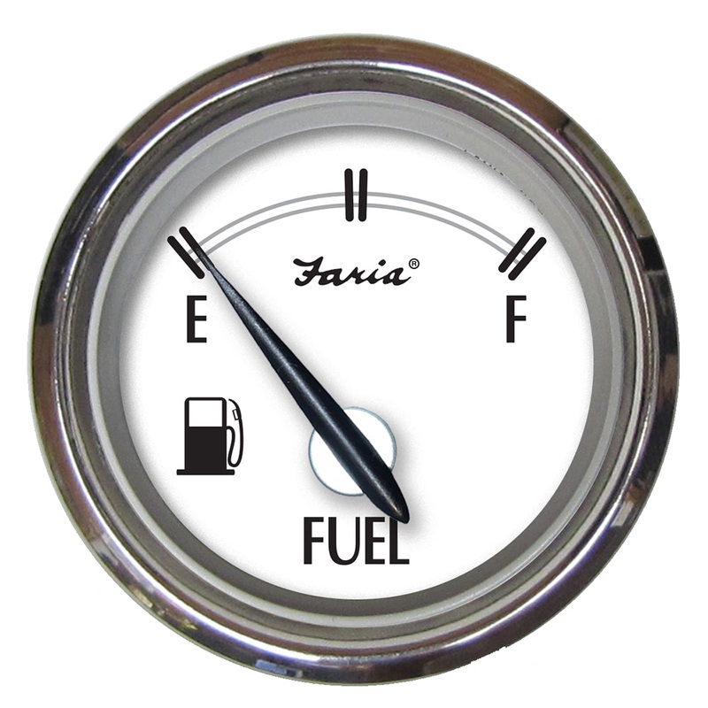 Faria Newport SS 2″ Fuel Level Gauge – E-1/2-F [25000]