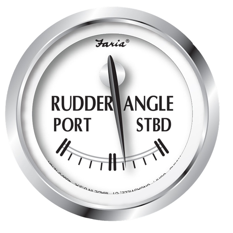 Faria Newport SS 2″ Rudder Angle Indicator Gauge [25006]