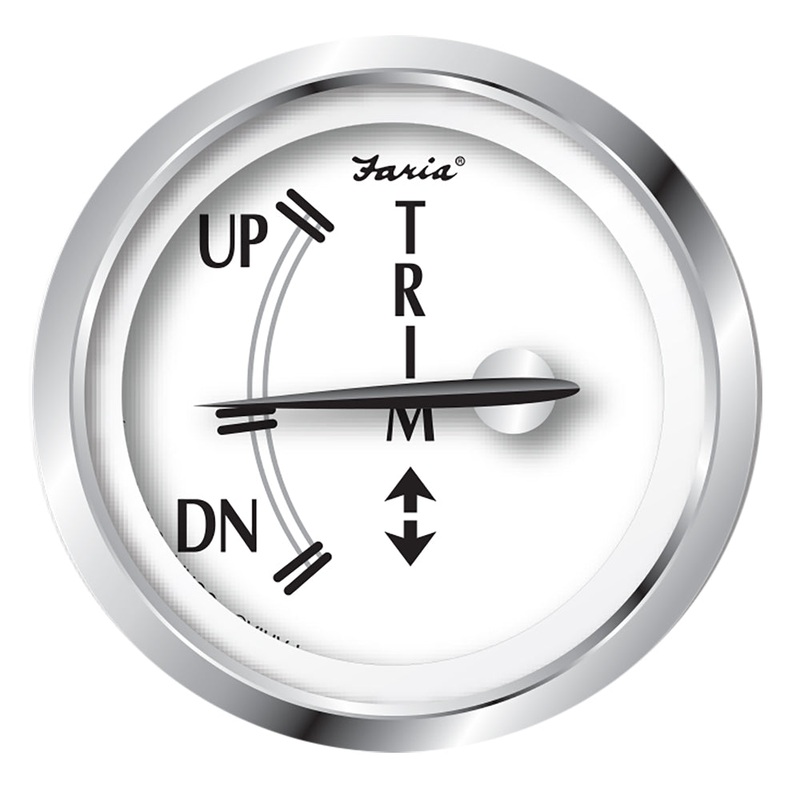 Faria Newport SS 2″ Trim Gauge f/J/E/Suzuki Outboards [25007]