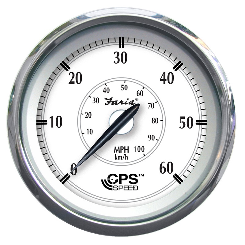 Faria Newport SS 4″ GPS Speedometer – 0 to 60 MPH [45011]