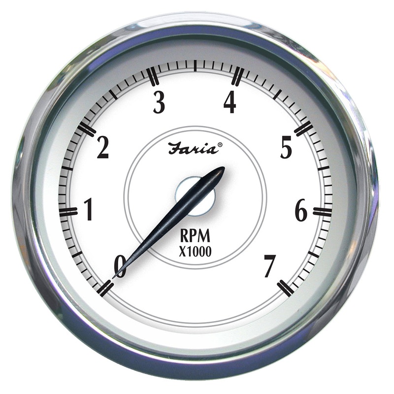 Faria Newport SS 4″ Tachometer f/Gas Outboard – 7000 RPM [45003]