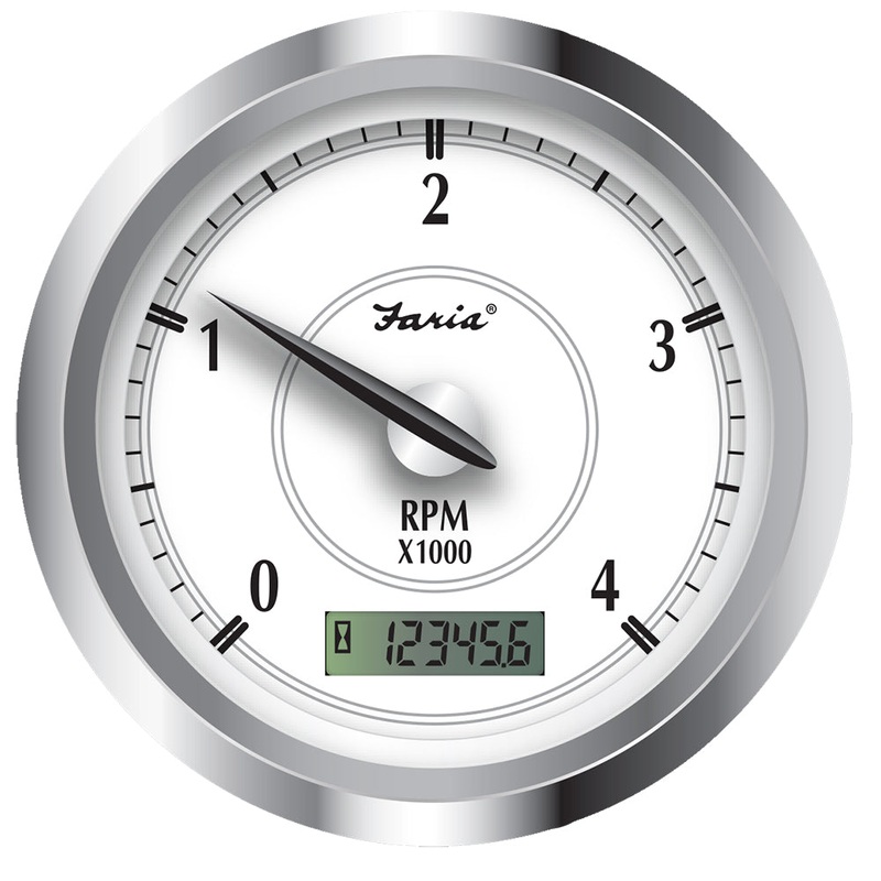 Faria Newport SS 4″ Tachometer w/Hourmeter f/Diesel w/Magnetic Take Off – 4000 RPM [45007]