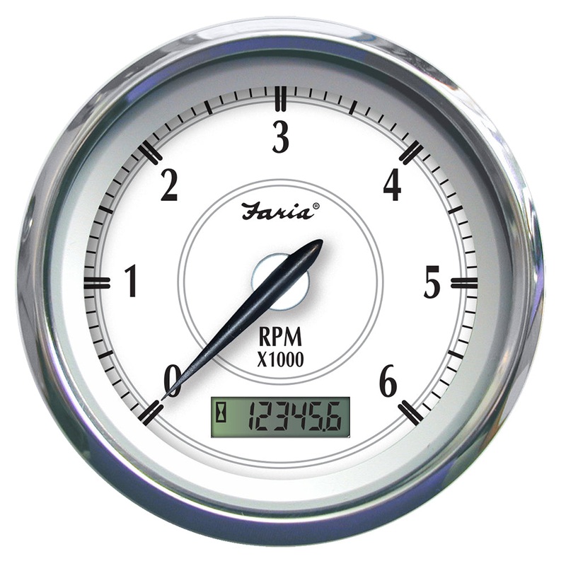 Faria Newport SS 4″ Tachometer w/Hourmeter f/Gas Outboard – 7000 RPM [45005]