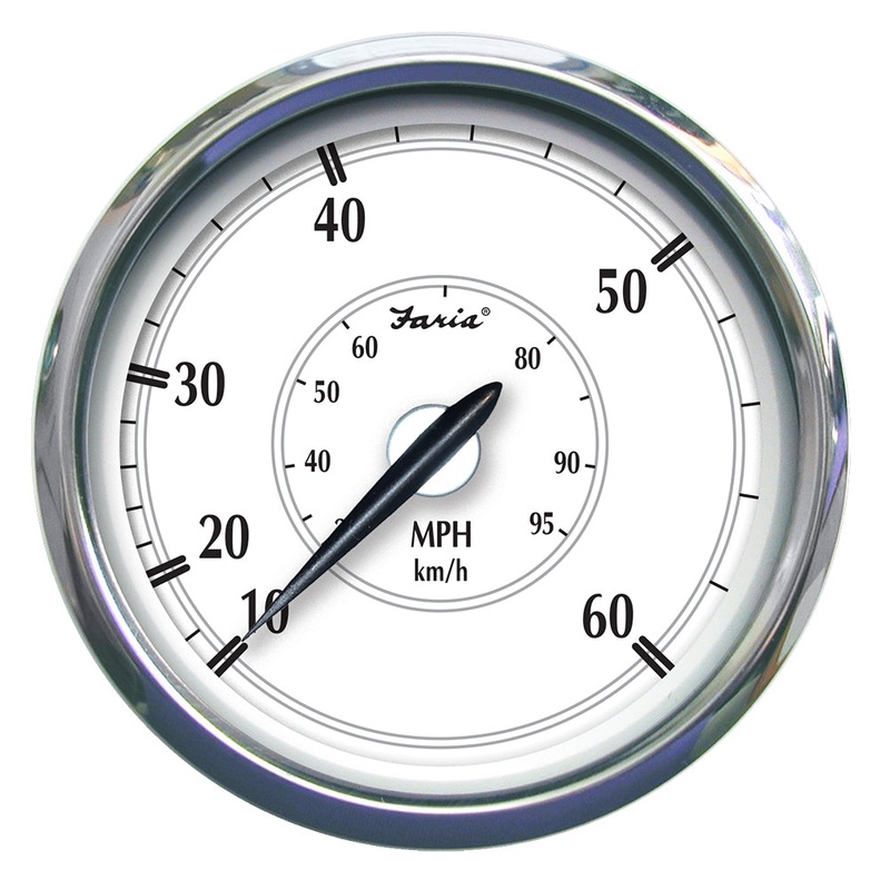 Faria Newport SS 5″ Speedometer – 0 to 60 MPH [45009]