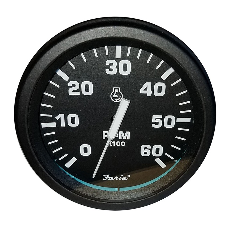 Faria 4″ Heavy-Duty Tachometer (6000 RPM) Gas – Black *Bulk Case of 12* [TC9755B]