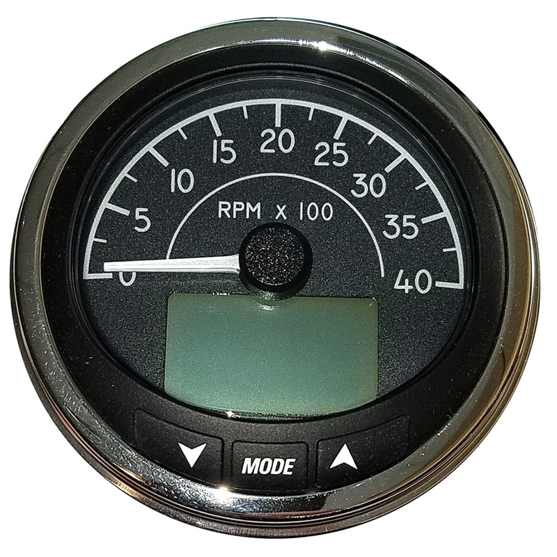 Faria 4″ Tachometer (4000 RPM) J1939 Compatible w/o Pressure Port – Euro Black w/Stainless Steel Bezel [MGT059]