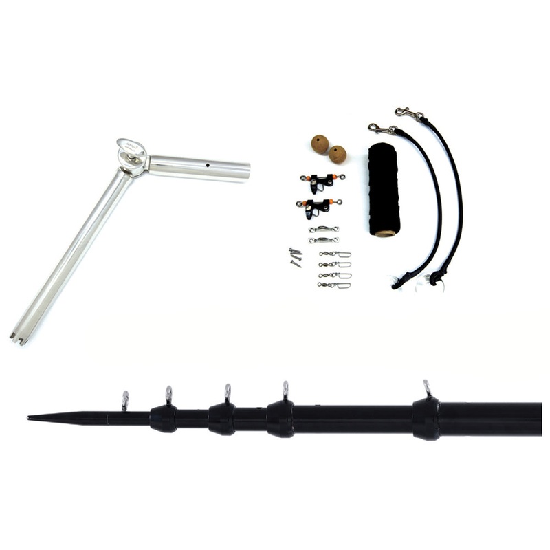 Tigress Rod Holder/Outrigger Telescoping System – 1-1/8″ Mount – Black [88823-1]