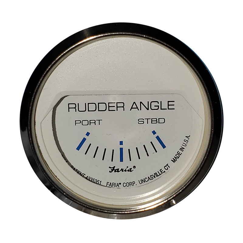 Faria Chesapeake White 2″ Rudder Angle Indicator [13822]