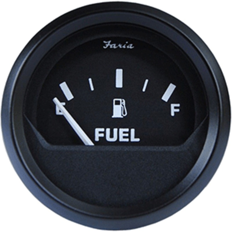 Faria Euro Black 2″ Fuel Level Gauge (E-1/2-F) *Bulk Case of 24* [GP9357]
