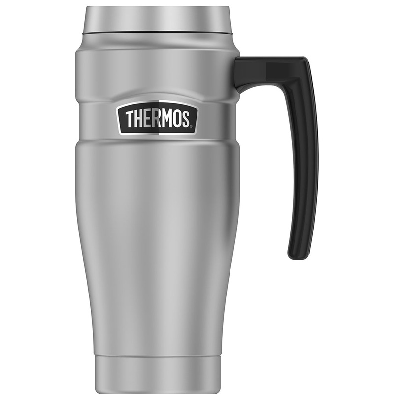 Thermos 16oz Stainless Steel Travel Mug – Matte Steel – 7 Hours Hot/18 Hours Cold [SK1000MSTRI4]