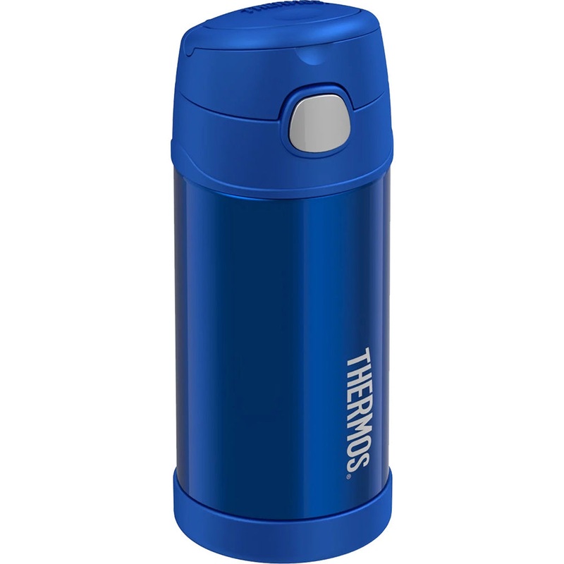 Thermos FUNtainer Stainless Steel Insulated Blue Water Bottle w/Straw – 12oz [F4019BL6]