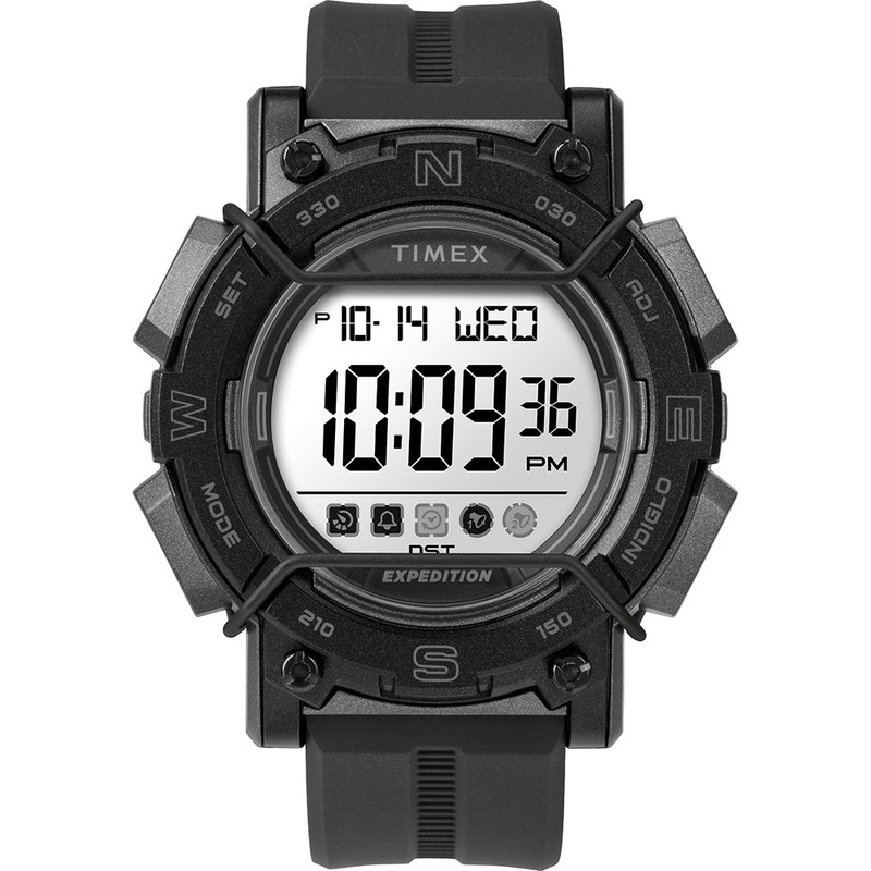 Timex Expedition Digital Face 47mm – White Screen w/Black Resin Strap [TW4B18100JV]