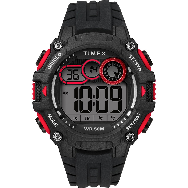 Timex Mens Big Digit DGTL 48mm Watch – Red/Black [TW5M27000JV]