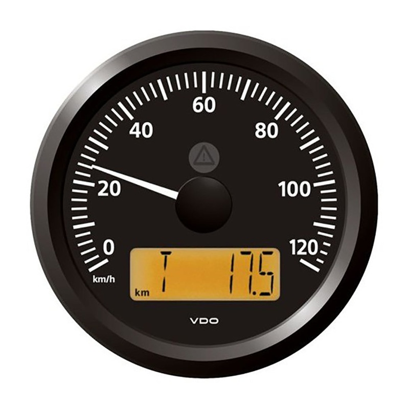 Veratron 3-3/8″ (85 mm) ViewLine Speedometer – 0 to 120 KMH – 12/24V – Black Dial  Triangular Bezel [A2C59512369]