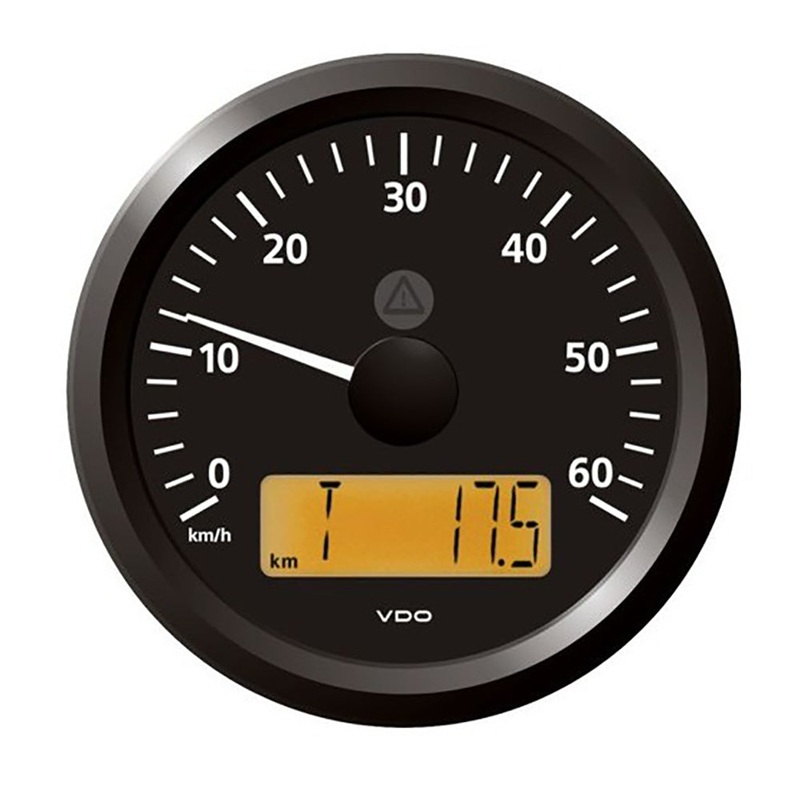 Veratron 3-3/8″ (85 mm) ViewLine Speedometer – 0 to 60 KMH – 12/24V – Black Dial  Triangular Bezel [A2C59512367]