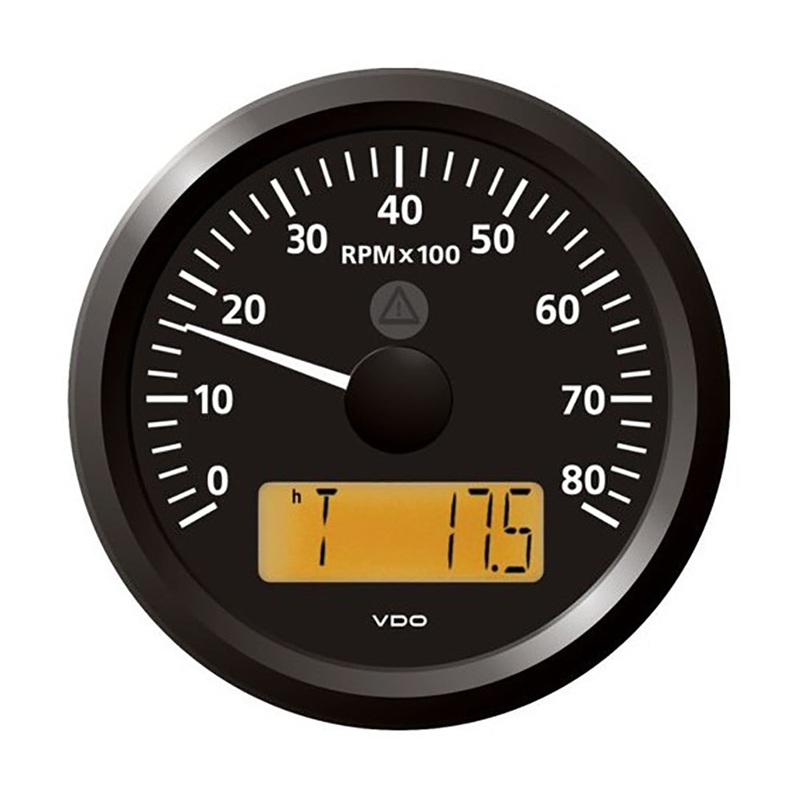 Veratron 3-3/8″ (85 mm) ViewLine Tachometer – 0 to 8000 RPM – 8 to 32V – Black Dial  Triangle Bezel [A2C59512357]