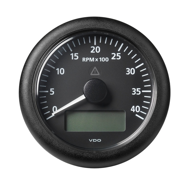 Veratron 3-3/8″ (85MM) ViewLine Tach w/Multifunction Display – 0 to 4000 RPM – Black Dial  Bezel [A2C59512391]