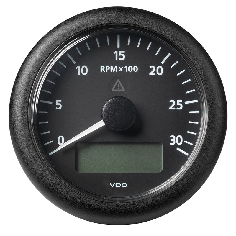 Veratron 3-3/8″ (85MM) ViewLine Tachometer w/Multi-Function Display – 0 to 3000 RPM – Black Dial  Bezel [A2C59512390]