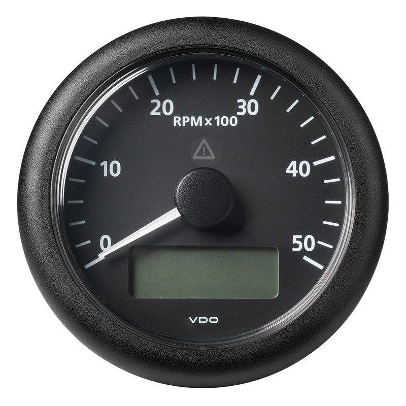 Veratron 3-3/8″ (85MM) ViewLine Tachometer w/Multi-Function Display – 0 to 5000 RPM – Black Dial  Bezel [A2C59512392]