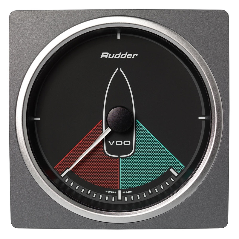 Veratron 4-3/8″ (110mm) AcquaLink Rudder Angle Gauge 80 – 12/24V – Black Dial  Bezel [A2C59501912]