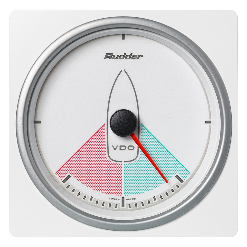 Veratron 4-3/8″ (110mm) AcquaLink Rudder Angle Gauge 80 – 12/24V – White Dial  Bezel [A2C1338860001]