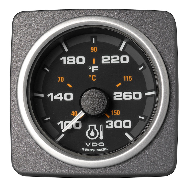 Veratron 52 MM (2-1/16″) AcquaLink Engine Oil Temp 300F/150C – Black Dial  Bezel [A2C59501927]