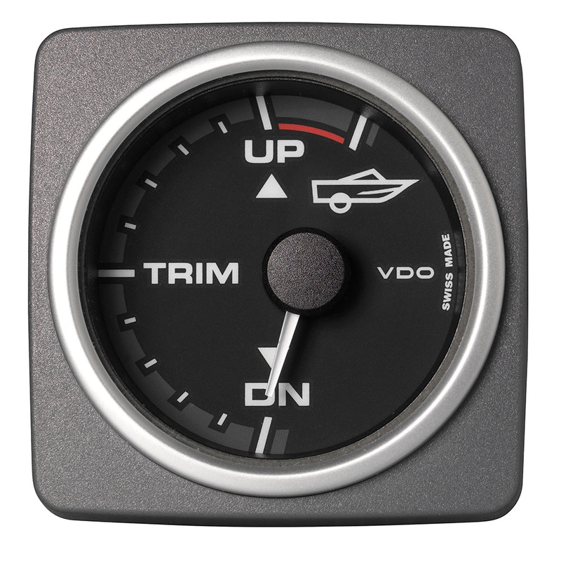 Veratron 52 MM (2-1/16″) AcquaLink Engine Trim Gauge Up/Down – Black Dial  Bezel [A2C59501925]