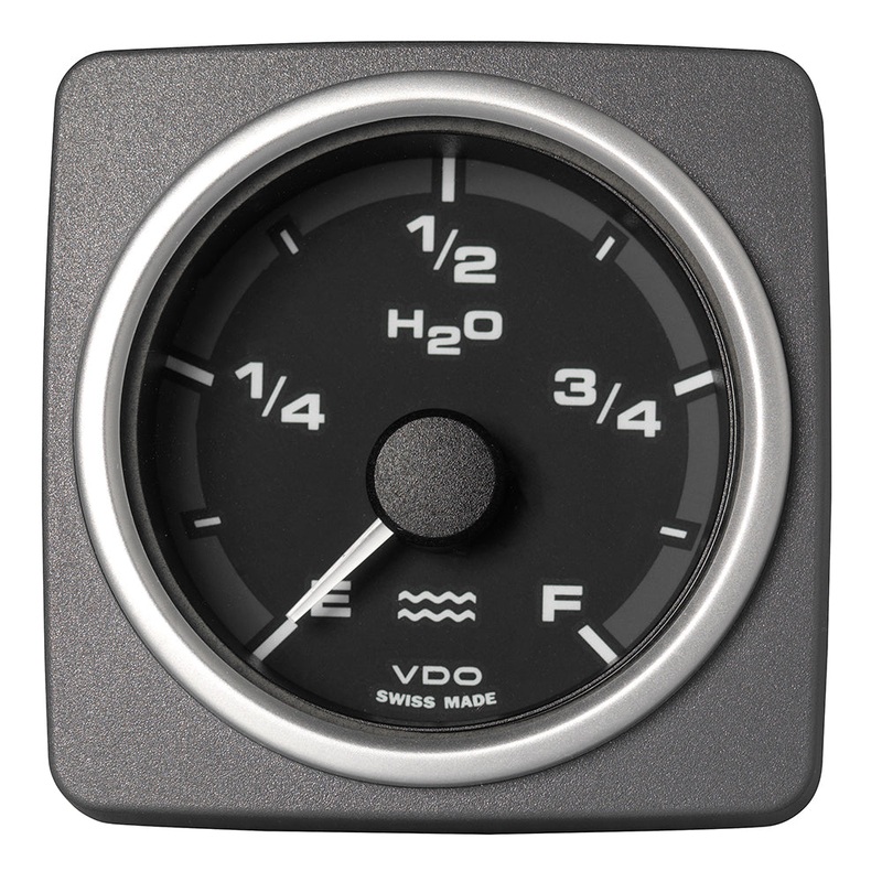 Veratron 52 MM (2-1/16″) AcquaLink Fresh Water Gauge Empty/Full – Black Dial  Bezel [A2C59501929]