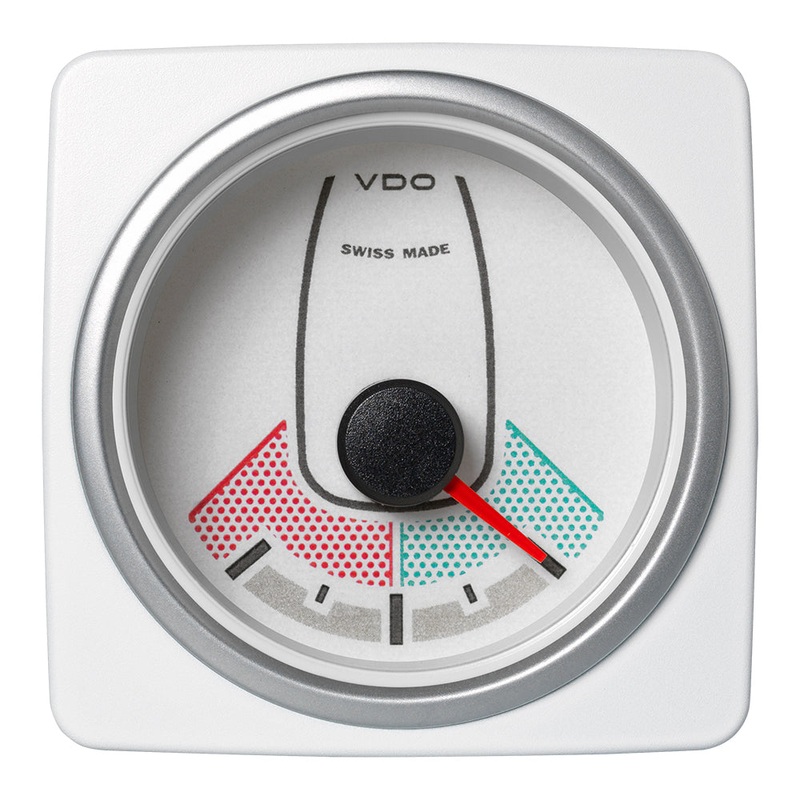 Veratron 52 MM (2-1/16″) AcquaLink Rudder Angle Gauge 90 – White Dial  Bezel [A2C1338680001]