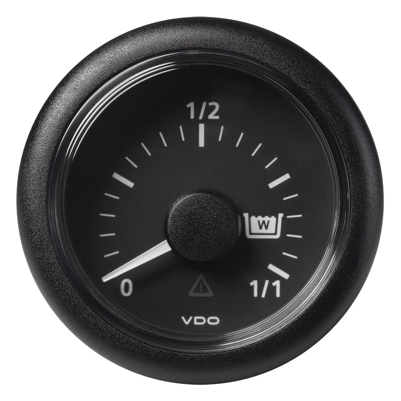 Veratron 52MM (2-1/16″) ViewLine Waste Water – 0 to 1/1 – Black Dial  Bezel [A2C59512342]