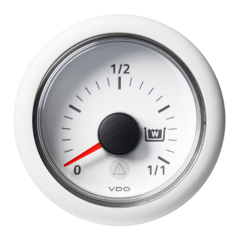 Veratron 52MM (2-1/16″) ViewLine Waste Water – 0 to 1/1 – White Dial  Bezel [A2C59512343]