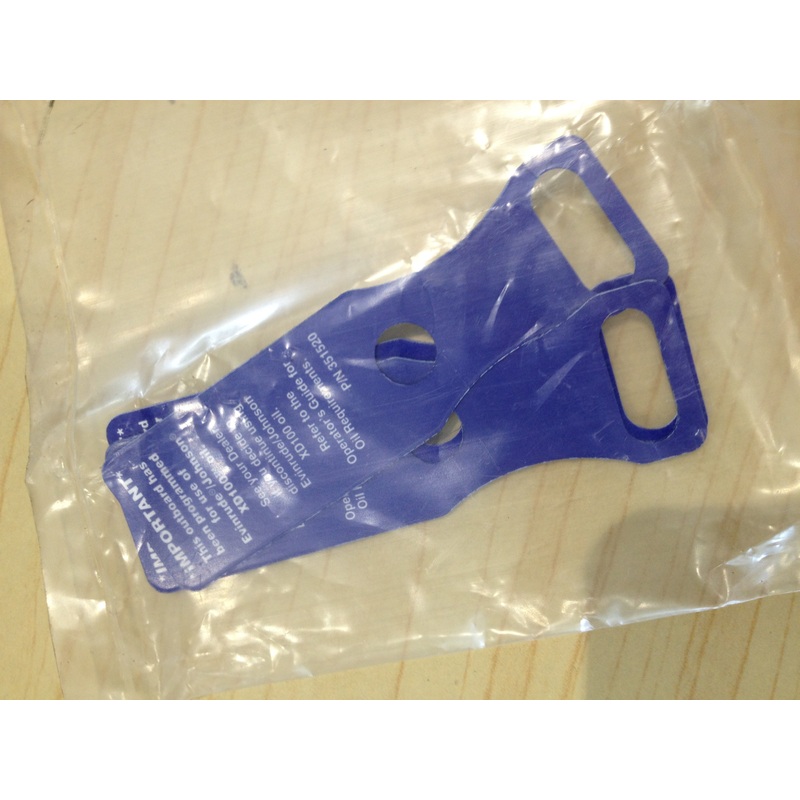 Evinrude Etec XD100 Identification Tag 0351520