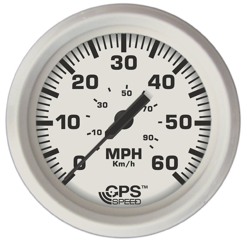 Faria Dress White 4″ GPS Speedometer – 60 MPH [33147]