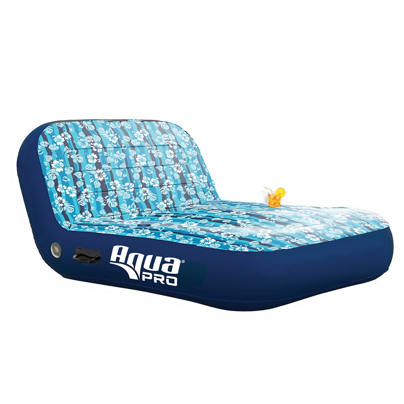 Aqua Leisure Ultra Cushioned Comfort Lounge Hawaiian Wave Print – 2-Person [APL17011S2]