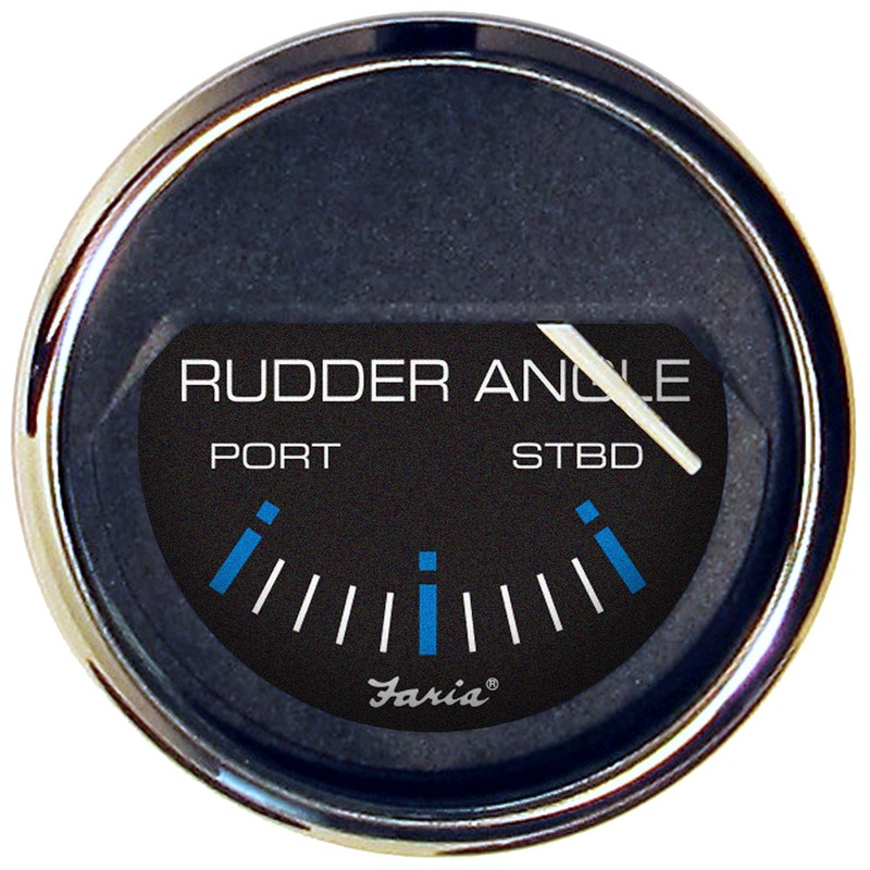 Faria Chesapeake Black 2″ Rudder Angle Indicator Gauge [13725]